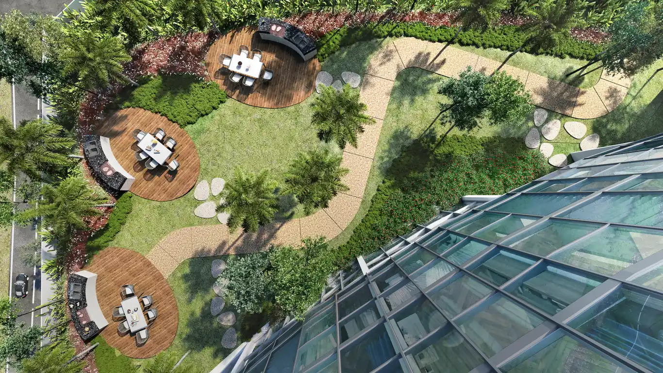 Eaton Residences rooftop BBQ terrace